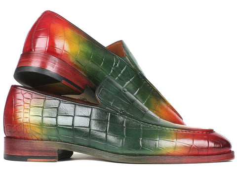 Paul Parkman Crocodile Embossed Calfskin Multicolor Loafer (ID#7339-SPR)