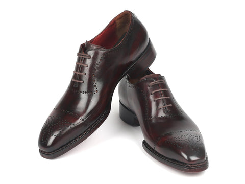 Paul Parkman Dark Bordeaux Goodyear Welted Oxfords (ID#56BRD83)