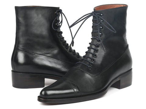 Paul Parkman Men's Goodyear Welted Boots Black Leather (ID#CW477-BLK)