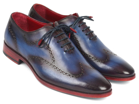 Paul Parkman Men's Wingtip Oxfords Blue & Purple (ID#741-PRP)