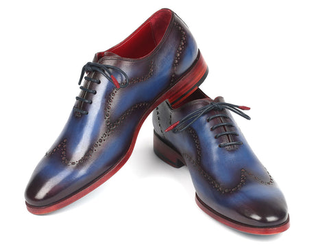 Paul Parkman Men's Wingtip Oxfords Blue & Purple (ID#741-PRP)