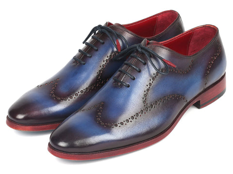 Paul Parkman Men's Wingtip Oxfords Blue & Purple (ID#741-PRP)