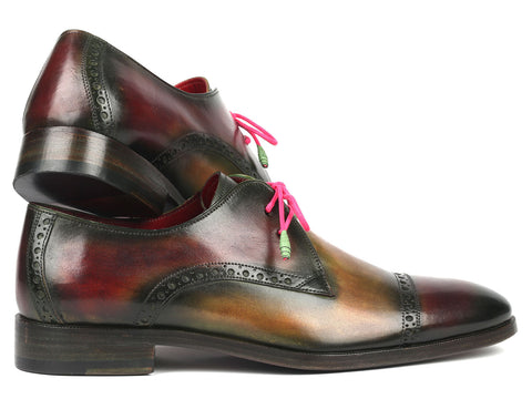 Paul Parkman Men's Multicolored Cap Toe Derby Shoes (ID#1247-MLT)