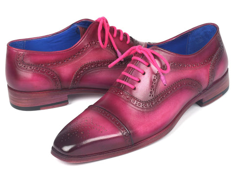 Paul Parkman Men's Captoe Oxfords Fuxia (ID#024-FUX)