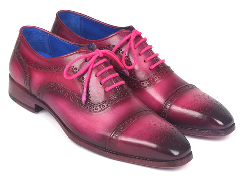 Paul Parkman Men's Captoe Oxfords Fuxia (ID#024-FUX)