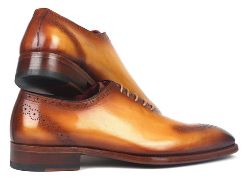 Paul Parkman Goodyear Welted Punched Oxfords Camel (ID#7614-CML)