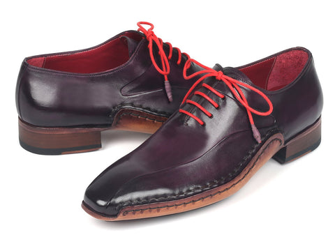 Paul Parkman Purple Leather Oxfords Side Hand-Sewn (ID#018-PRP)