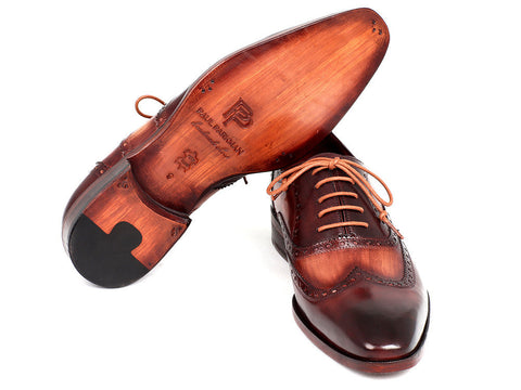 Paul Parkman Men's Two Tone Wingtip Oxfords (ID#PP22TX54)