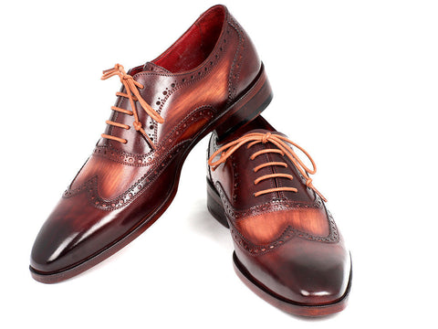 Paul Parkman Men's Two Tone Wingtip Oxfords (ID#PP22TX54)