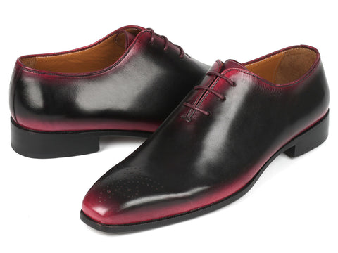 Paul Parkman Black & Red Men's Oxford Shoes (ID#KR254-01-83)