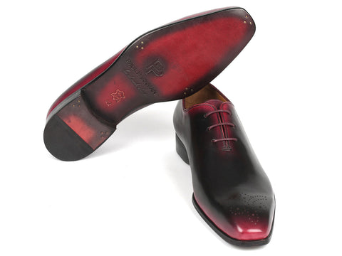 Paul Parkman Black & Red Men's Oxford Shoes (ID#KR254-01-83)