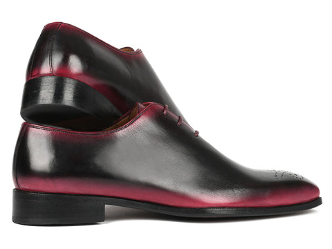 Paul Parkman Black & Red Men's Oxford Shoes (ID#KR254-01-83)