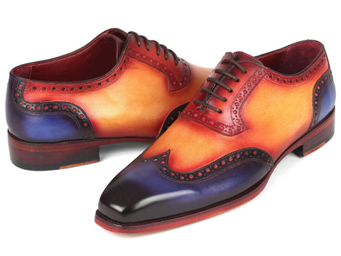 Paul Parkman Goodyear Welted Men's Wingtip Oxfords Multicolor (ID#6819-MLT)