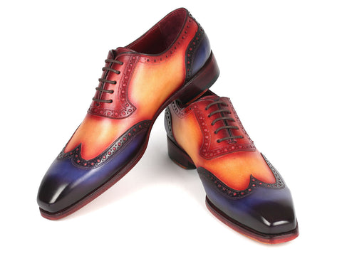 Paul Parkman Goodyear Welted Men's Wingtip Oxfords Multicolor (ID#6819-MLT)