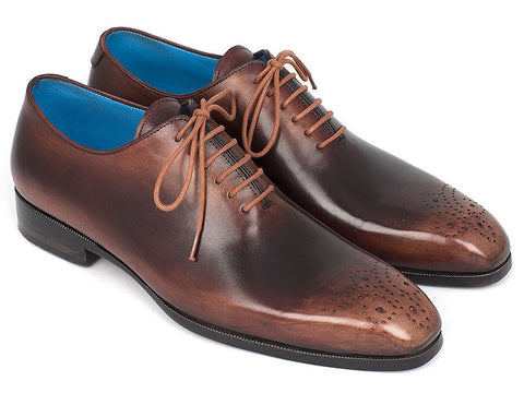 Paul Parkman Men's Camel & Brown Wholecut Oxfords (ID#KR254CML)