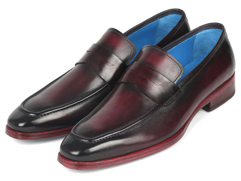 Paul Parkman Men's Purple Burnished Penny Loafers (ID#10PR23)