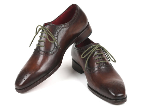 Paul Parkman Men's Brown Medallion Toe Oxfords (ID#FS78BW)