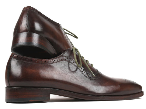 Paul Parkman Men's Brown Medallion Toe Oxfords (ID#FS78BW)