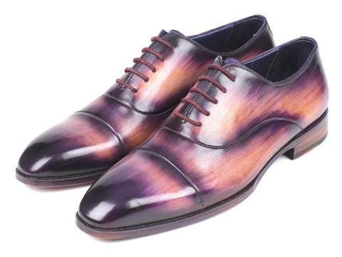 Paul Parkman Men's Cap-Toe Oxfords Purple (ID#1744-PRP)