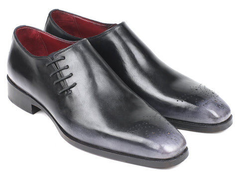 Paul Parkman Side Lace Oxfords Gray Burnished (ID#857F25)