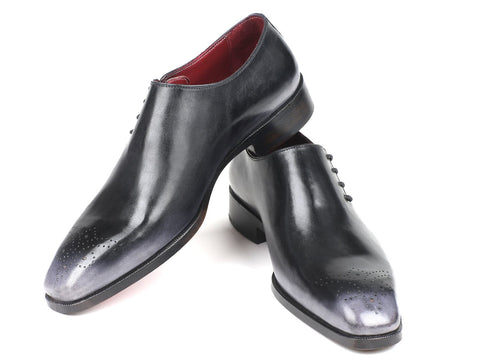 Paul Parkman Side Lace Oxfords Gray Burnished (ID#857F25)