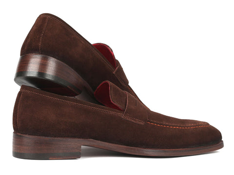 Paul Parkman Men's Penny Loafers Brown Suede (ID#10SD83)