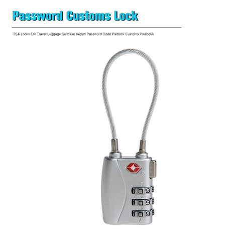 Resettable 3 Digit Combination Customs Password Padlock / TSA Lock TSA719