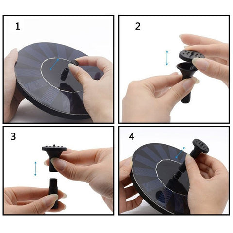 Water Floating Solar Powered Fountain Pump Brushless Bird Bath Fountain Pump Kit