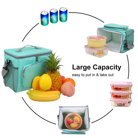 Thermal Insulated Lunch Bag Tote Box Picnic Tote Travel Accessory Organizer Tool