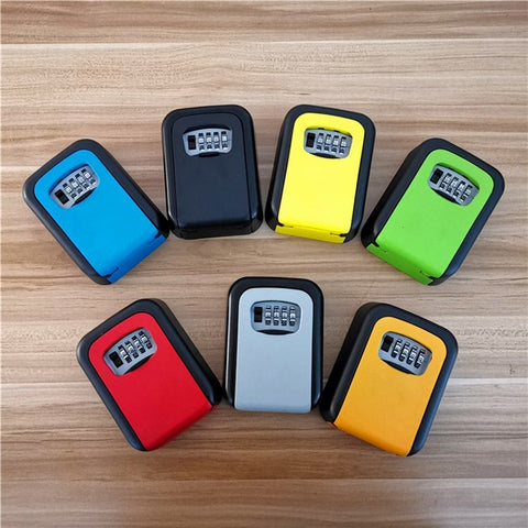 4-Digit Combination Lock Wall Mounted Key Storage Box Security Car Home Key Safe Box