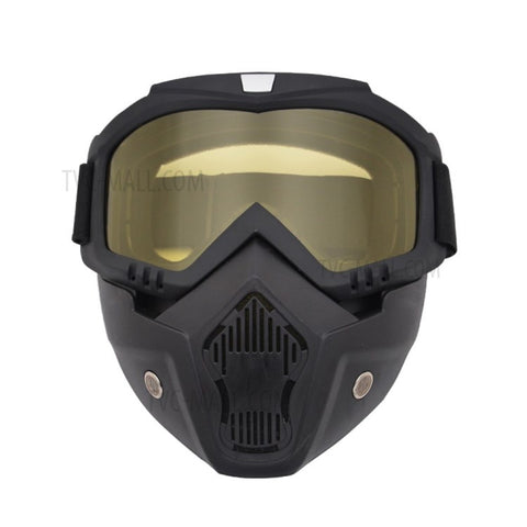 Motorcycle Goggles Mask Detachable Road Riding Windproof Helmet Glasses for Outdoor Activities