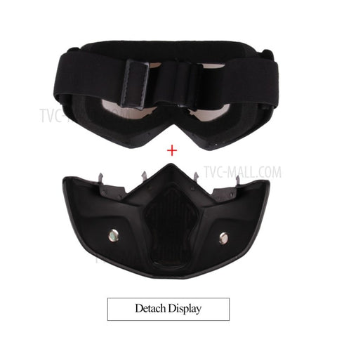 Motorcycle Goggles Mask Detachable Road Riding Windproof Helmet Glasses for Outdoor Activities