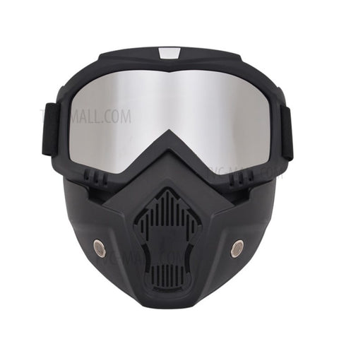 Motorcycle Goggles Mask Detachable Road Riding Windproof Helmet Glasses for Outdoor Activities