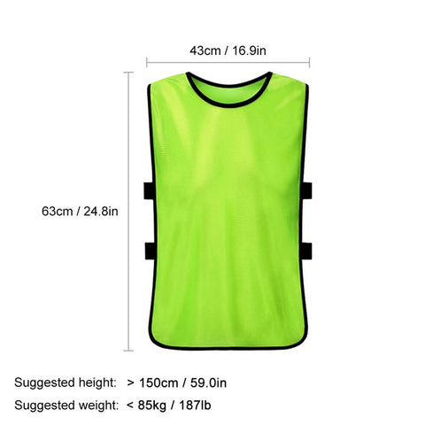 12PCS Adults Soccer Quick Drying Football Vest Practice Sports Vest Breathable Bibs