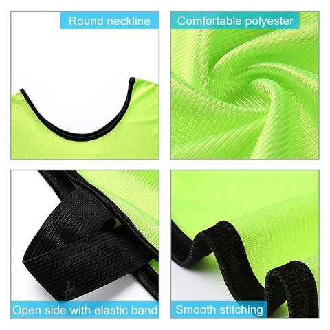 12PCS Adults Soccer Quick Drying Football Vest Practice Sports Vest Breathable Bibs