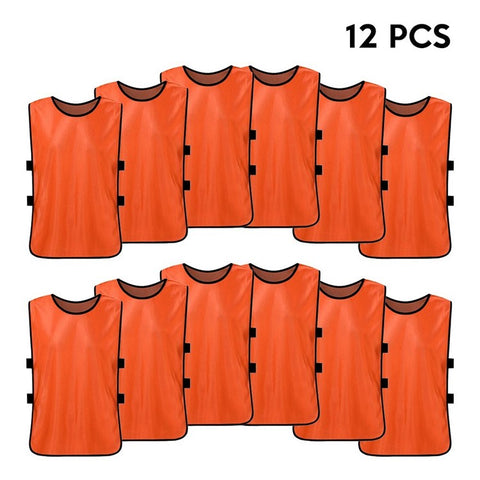 12PCS Adults Soccer Quick Drying Football Vest Practice Sports Vest Breathable Bibs