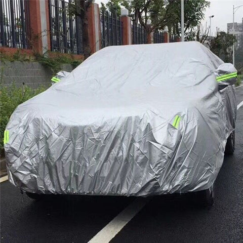 Car Cover Full Sedan Covers with Reflective Strip Sunscreen Protection Dustproof