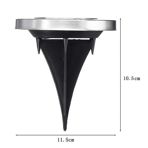 4Pcs Solar 8-LED Ground Light Stainless Steel Waterproof Outdoor Garden Pathway Patio Yard Stairs Light