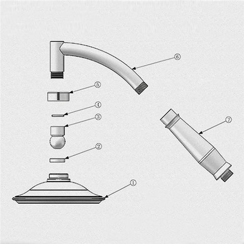 6-inch Rain 360°Rotatable Adjustable Bathroom Rain Spray  Bath Handheld Shower Head