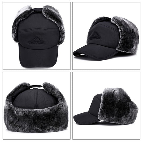 SUPPLEX Winter Warm Hat with Detachable Mask Full Face Outdoor Windproof Hat Baseball Cap