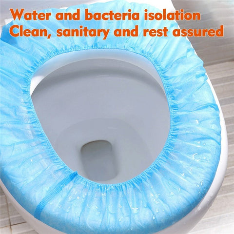 50pcs Disposable Toilet Covers Cushions Seat Cover Non-woven Business Travel waterproof Toilet Pad Prevention of Bacterial Infection