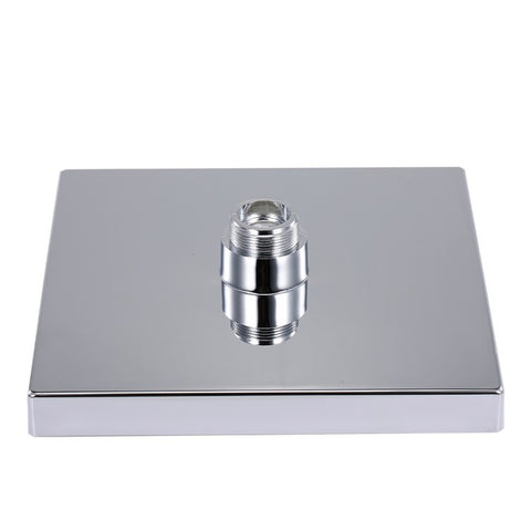 LED Rainfall Shower Head Square Shower Head Automatically RGB Color-Changing Temperature Sensor Showerhead for Bathroom
