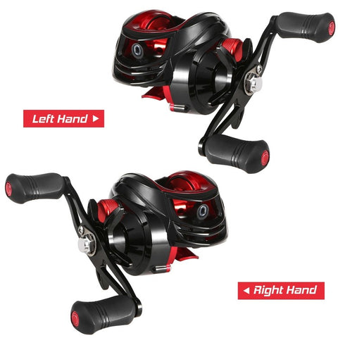 Baitcasting Reel 18+1BB Ball Bearings Baitcasting Fishing Reel High Speed 7.2: 1 Gear Ratio Magnetic Brake System Baitcaster Reel