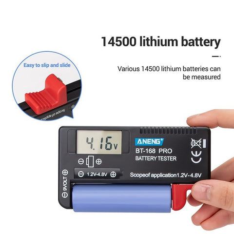 ANENG BT-168 PRO Battery Tester Digital-display Battery Checker Battery Capacity Diagnostic Tool for Checking D C AAA AA Button Battery