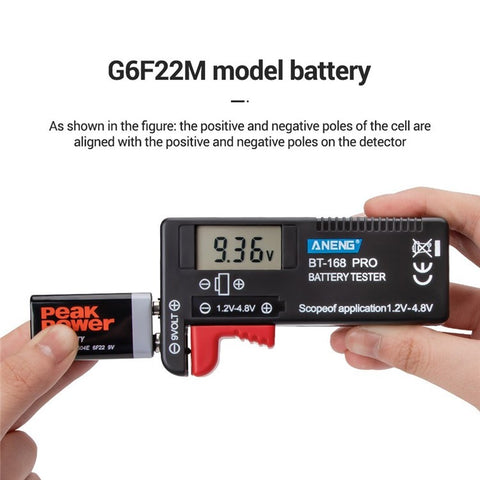 ANENG BT-168 PRO Battery Tester Digital-display Battery Checker Battery Capacity Diagnostic Tool for Checking D C AAA AA Button Battery