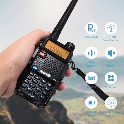 BAOFENG UV-5R Walkie Talkie FM Transceiver Two Way Radio Dual Display Rechargeable Radio