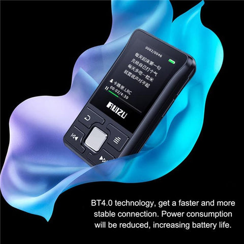 RUIZU X55 1.5-inch Screen BT MP3 Portable Music Video Player with Speaker FM Radio Recording