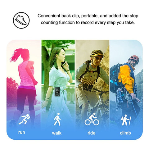 RUIZU X55 1.5-inch Screen BT MP3 Portable Music Video Player with Speaker FM Radio Recording