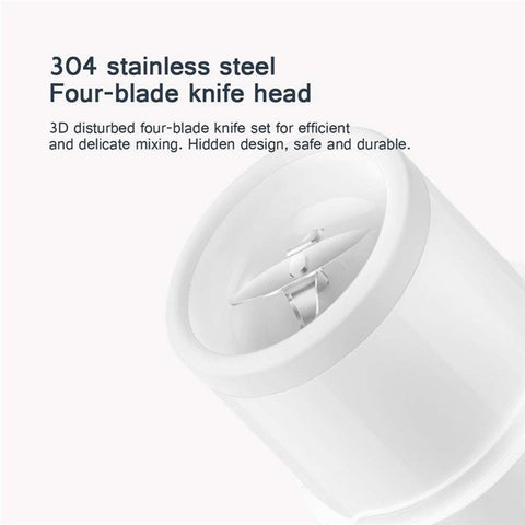 XIAOMI MIJIA MJZZB01PL Portable Blender 2600mAh Rechargeable Blender with 300ml Bottle for Indoor Outdoor (without FDA Certification