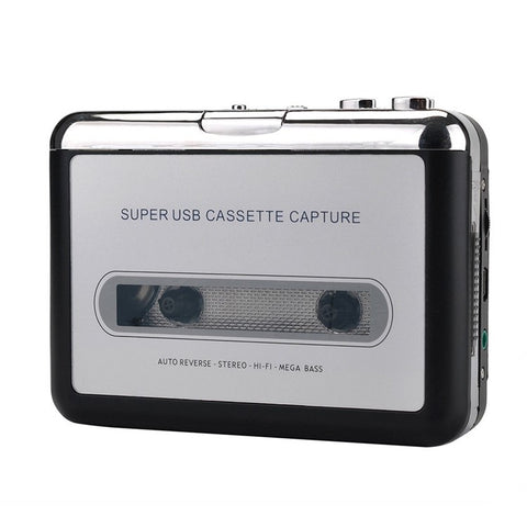 USB Cassette Player Portable Tape Player Captures MP3/CD Audio Music via USB for Laptop PC and Mac